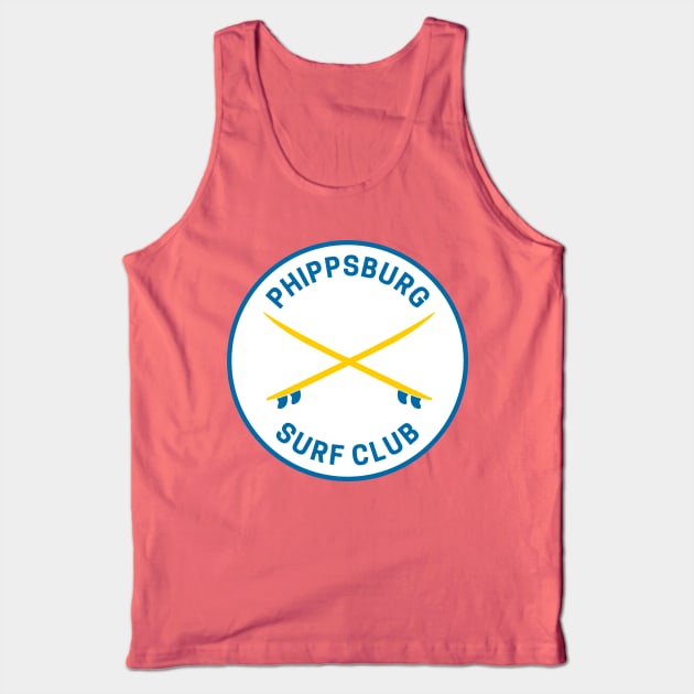 Vintage Phippsburg Maine Surf Club Tank Top by fearcity
